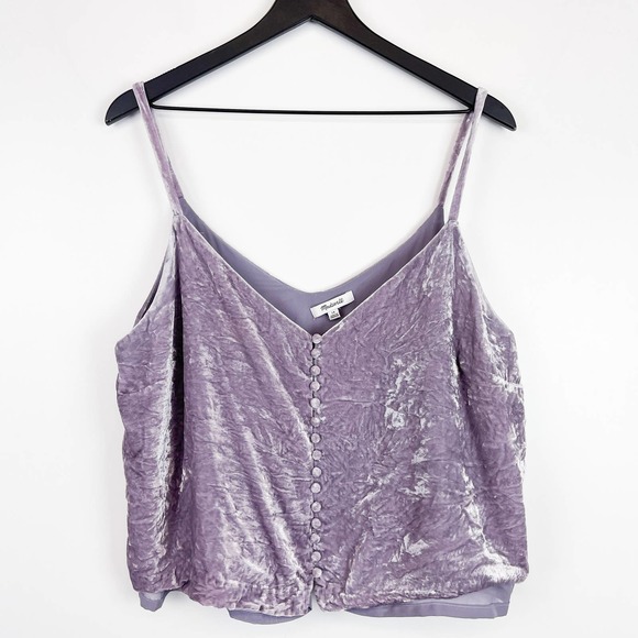 Madewell Tops - Madewell Size 14 Button Down Cami Tank Top Velvet Purple
